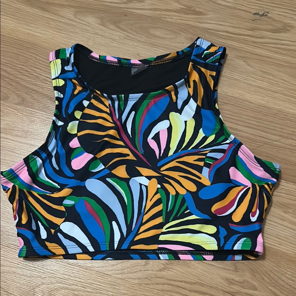 Colorful Girls Swim Top Old Navy XL